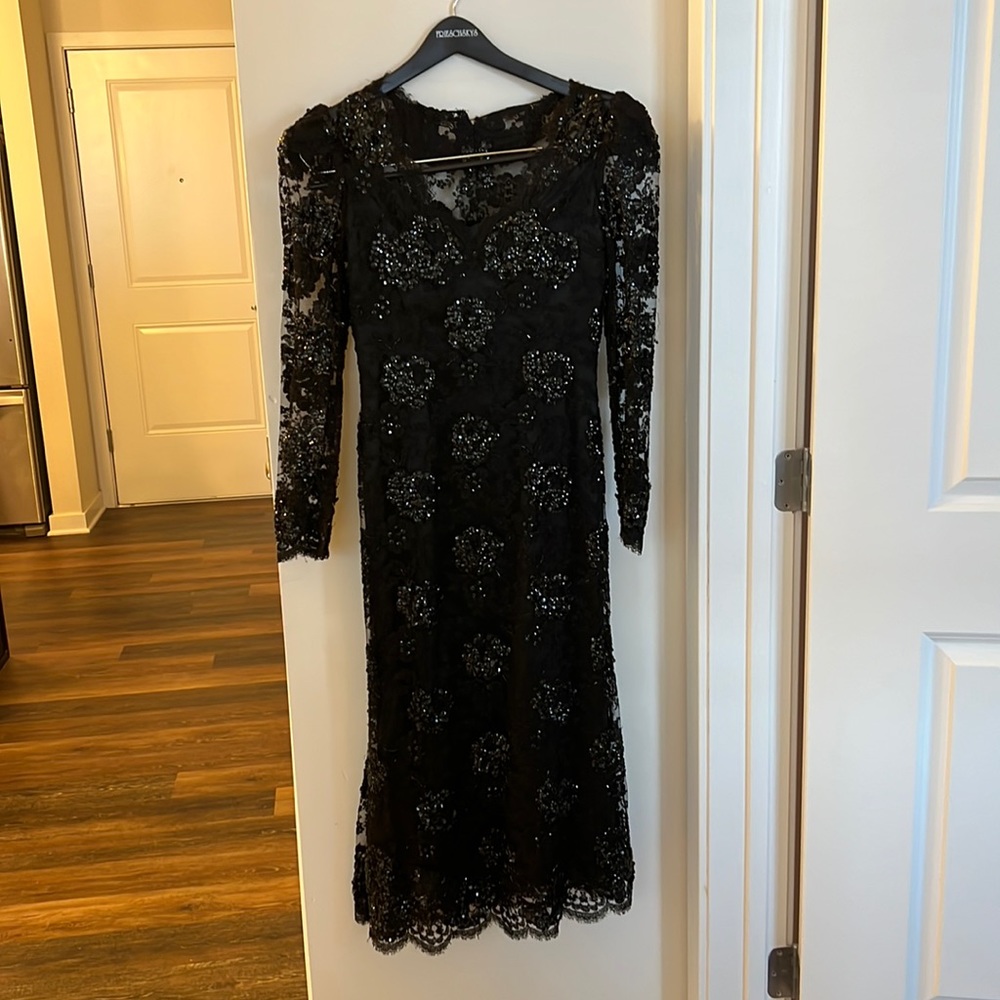 Lace black vintage dress - mint condition